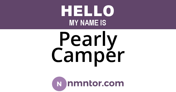 Pearly Camper