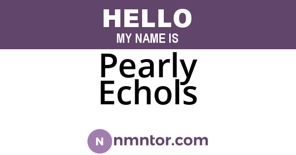 Pearly Echols