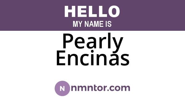 Pearly Encinas