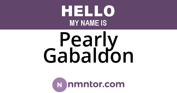Pearly Gabaldon