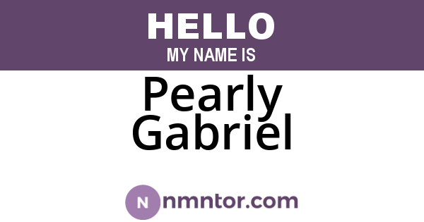 Pearly Gabriel