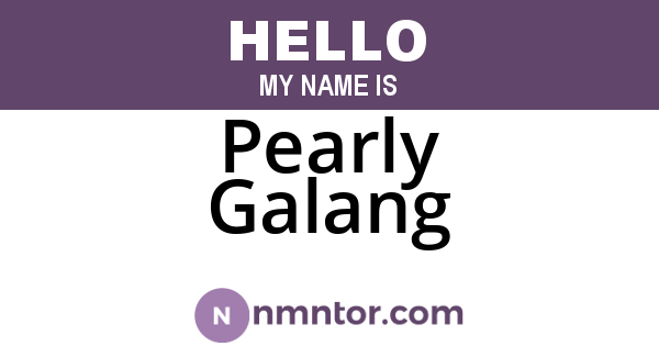 Pearly Galang