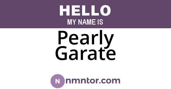 Pearly Garate