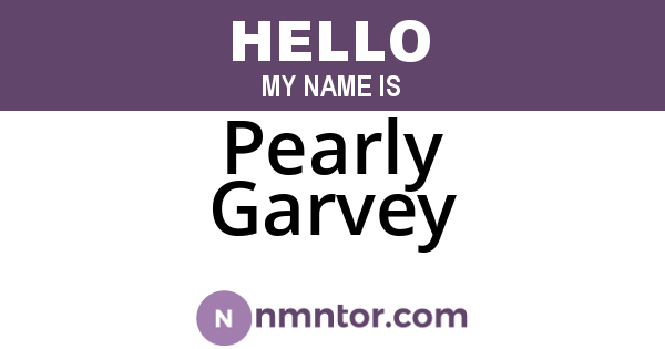 Pearly Garvey