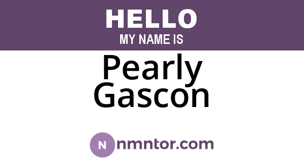 Pearly Gascon