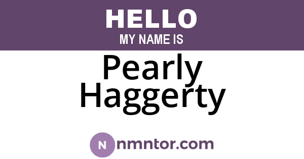 Pearly Haggerty