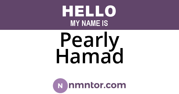 Pearly Hamad