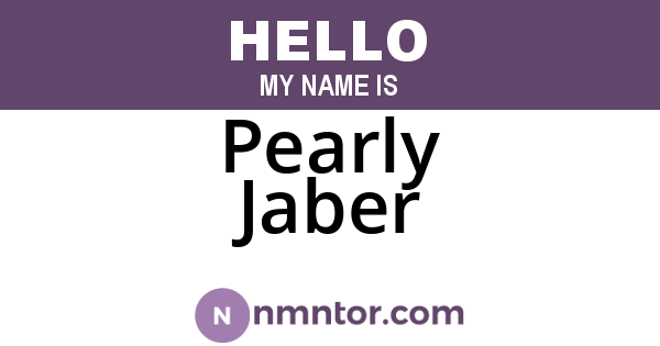 Pearly Jaber