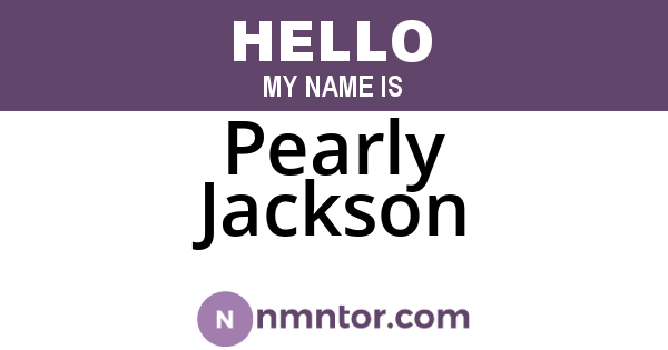Pearly Jackson