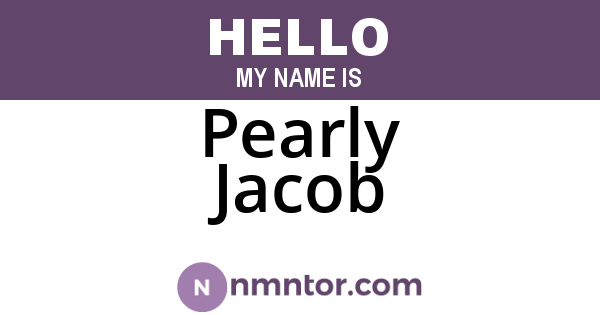 Pearly Jacob