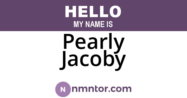 Pearly Jacoby