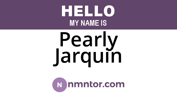 Pearly Jarquin