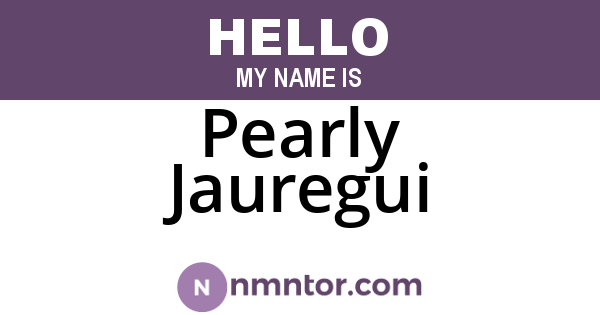 Pearly Jauregui