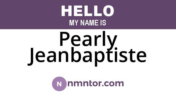 Pearly Jeanbaptiste