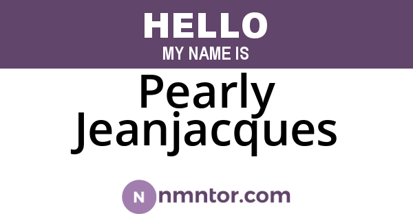 Pearly Jeanjacques