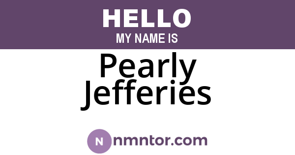Pearly Jefferies