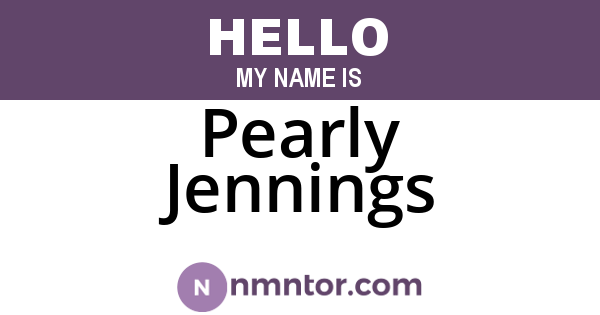 Pearly Jennings