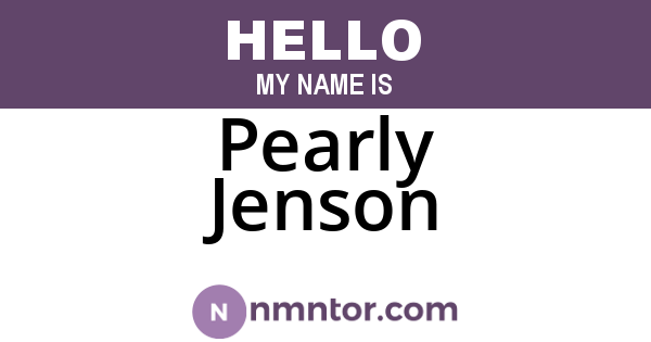 Pearly Jenson