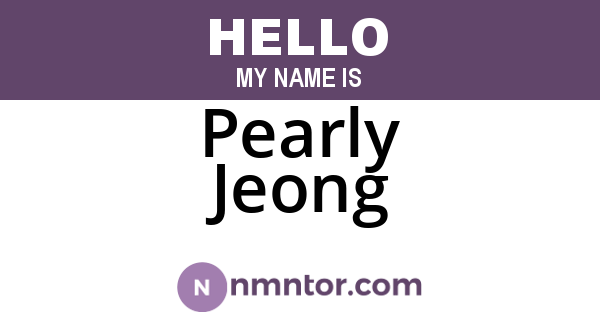 Pearly Jeong