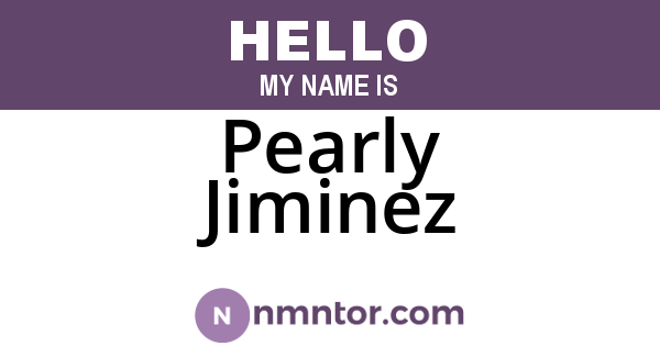 Pearly Jiminez