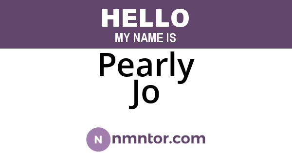 Pearly Jo