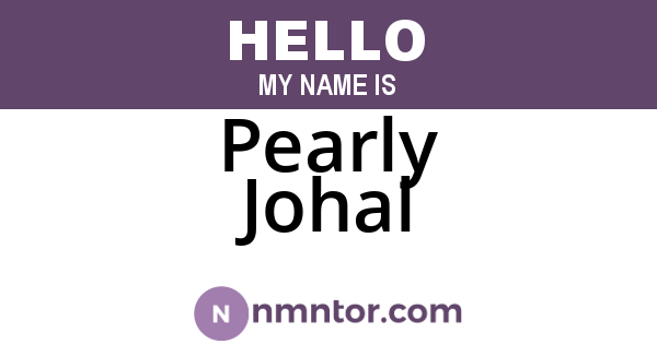 Pearly Johal