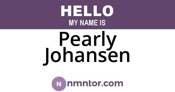 Pearly Johansen