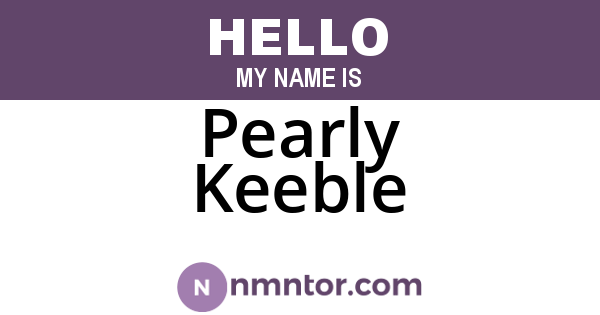 Pearly Keeble