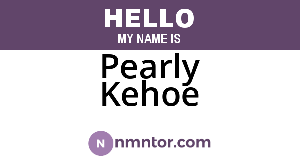 Pearly Kehoe