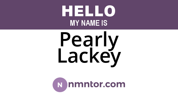 Pearly Lackey