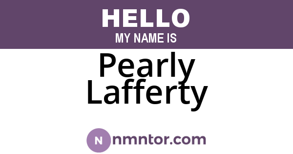 Pearly Lafferty