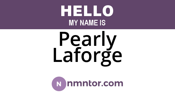 Pearly Laforge