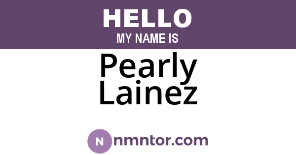 Pearly Lainez