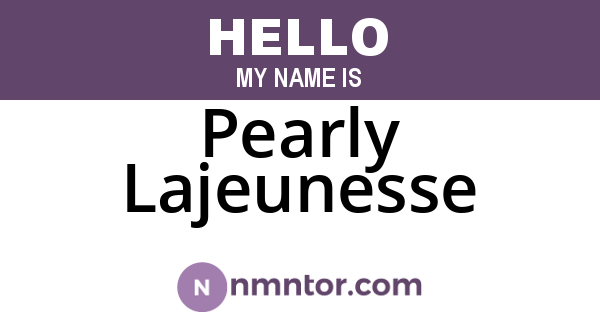 Pearly Lajeunesse