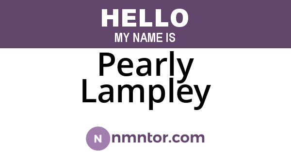 Pearly Lampley