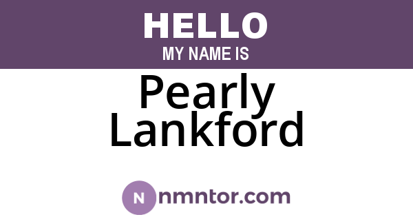 Pearly Lankford