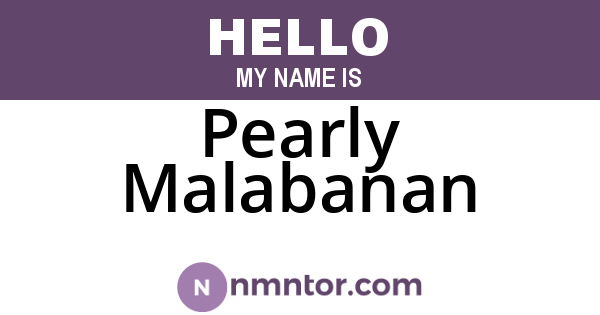 Pearly Malabanan