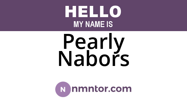 Pearly Nabors