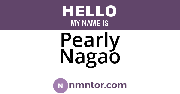 Pearly Nagao