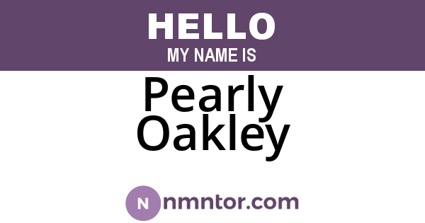 Pearly Oakley