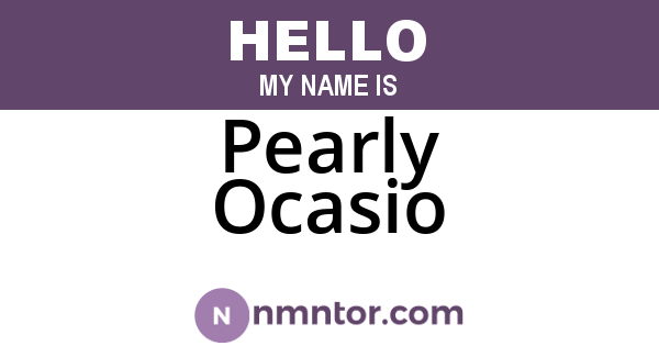 Pearly Ocasio
