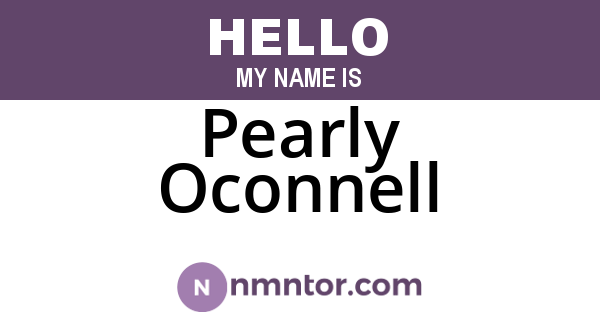 Pearly Oconnell