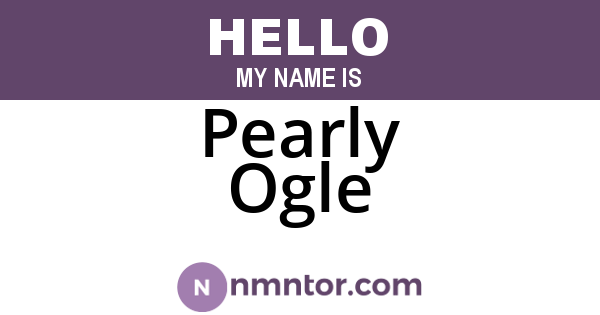 Pearly Ogle