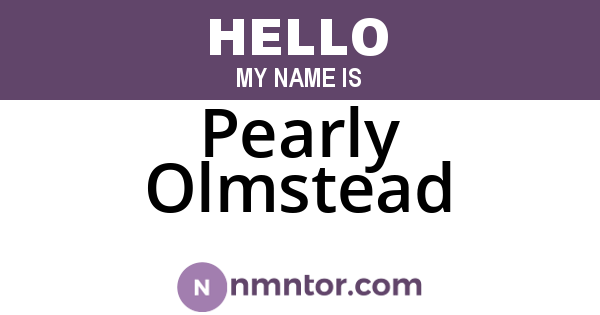 Pearly Olmstead