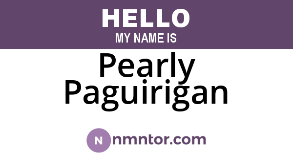 Pearly Paguirigan