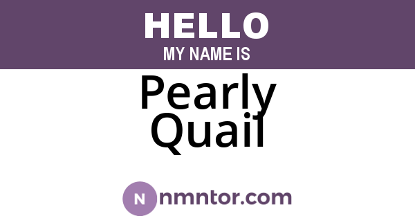 Pearly Quail