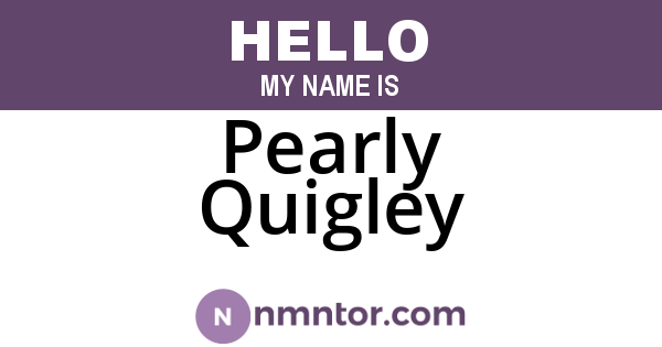 Pearly Quigley