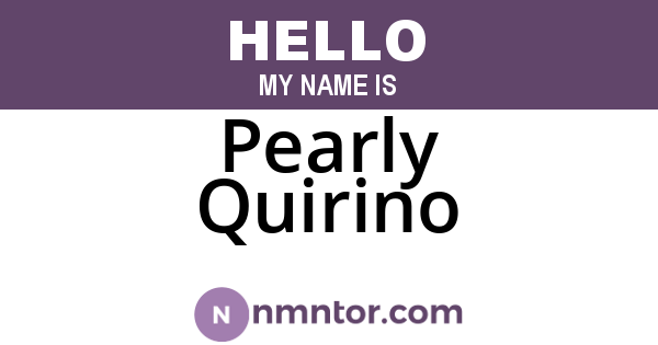 Pearly Quirino