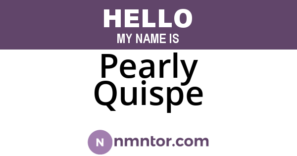 Pearly Quispe