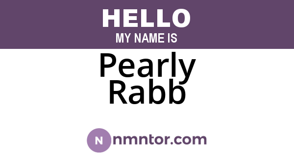 Pearly Rabb